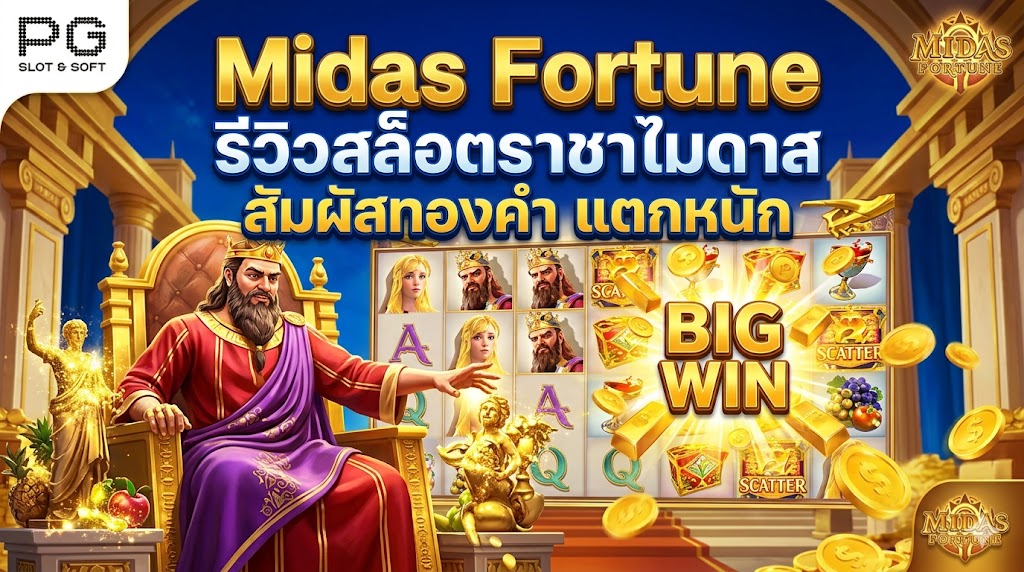 Midas Fortune รีวิวสล็อตราชาไมดาส สัมผัสทองคำ แตกหนัก 2026