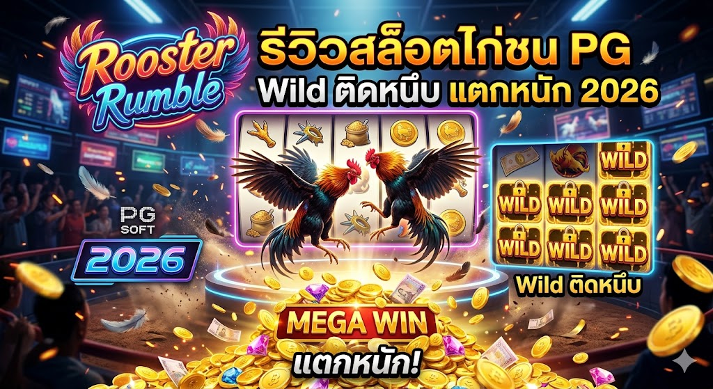 Rooster Rumble รีวิวสล็อตไก่ชน PG Wild ติดหนึบ แตกหนัก 2026