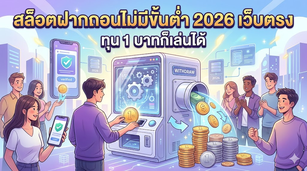 สล็อตฝากถอนไม่มีขั้นต่ำ 2026 เว็บตรง ทุน 1 บาทก็เล่นได้