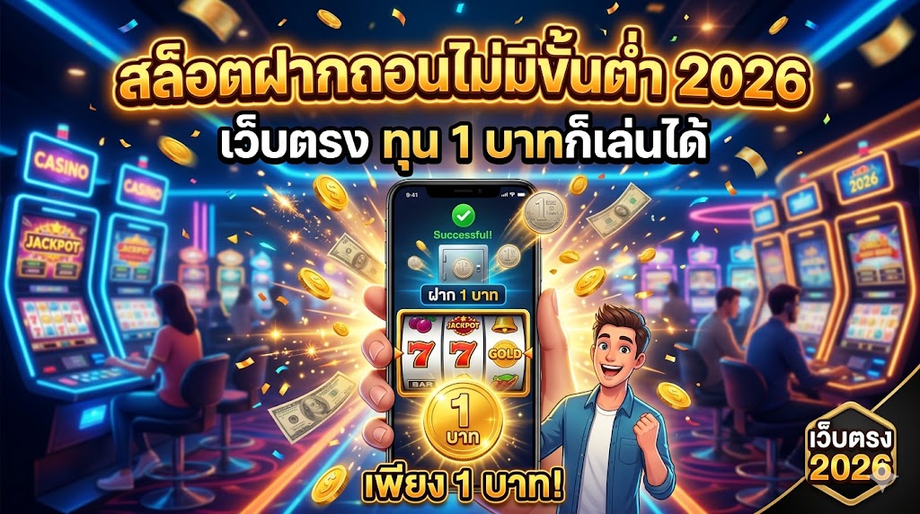 สล็อตฝากถอนไม่มีขั้นต่ำ 2026 เว็บตรง ทุน 1 บาทก็เล่นได้