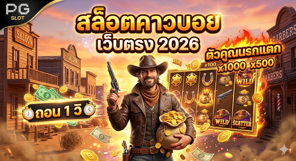 สล็อตคาวบอย เว็บตรง 2026 ตัวคูณนรกแตก ถอน 1 วิ