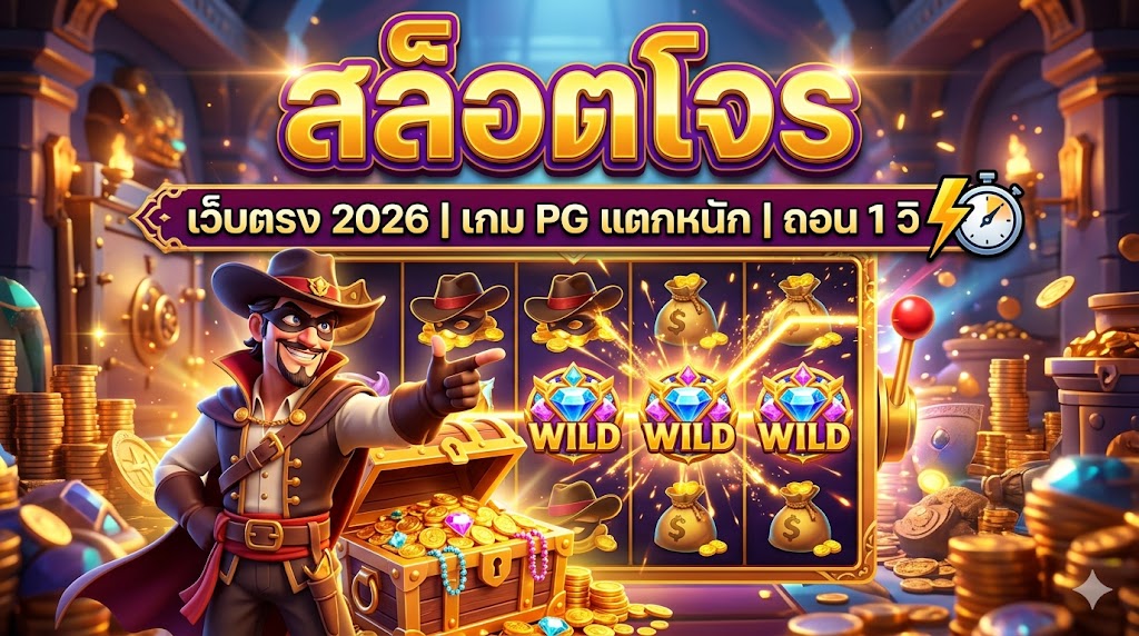 สล็อตโจร เว็บตรง 2026 เกม PG แตกหนัก ถอน 1 วิ