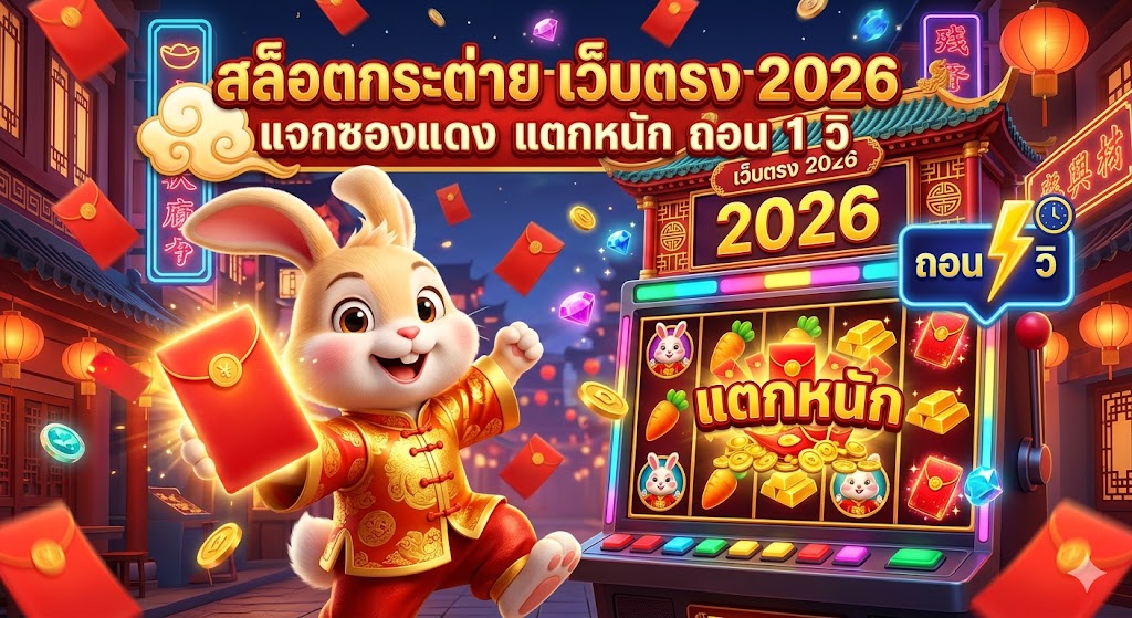 สล็อตกระต่าย เว็บตรง 2026 แจกซองแดง แตกหนัก ถอน 1 วิ