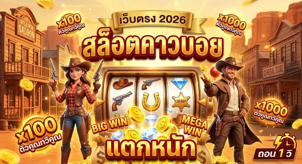 สล็อตคาวบอย เว็บตรง 2026 ตัวคูณทวีคูณ แตกหนัก ถอน 1 วิ