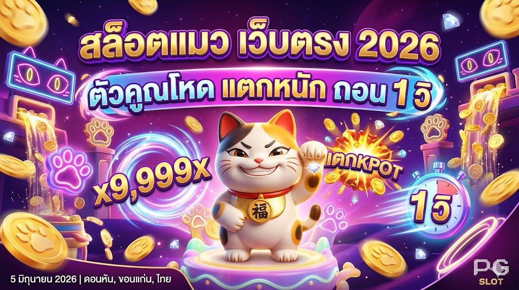 สล็อตแมว เว็บตรง 2026 ตัวคูณโหด แตกหนัก ถอน 1 วิ