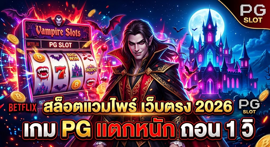 สล็อตแวมไพร์ เว็บตรง 2026 เกม PG แตกหนัก ถอน 1 วิ