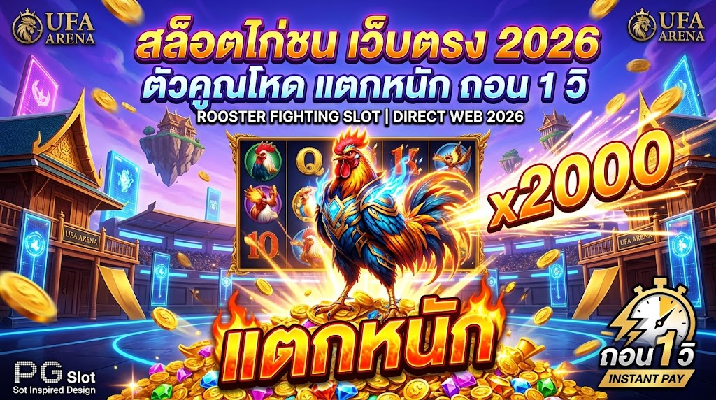 สล็อตไก่ชน เว็บตรง 2026 ตัวคูณโหด แตกหนัก ถอน 1 วิ
