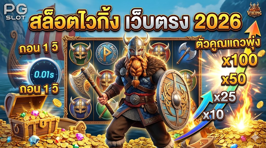 สล็อตไวกิ้ง เว็บตรง 2026 ตัวคูณแถวพุ่ง ถอน 1 วิ