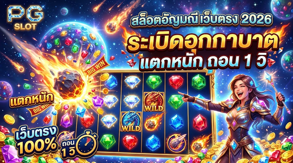 สล็อตอัญมณี เว็บตรง 2026 ระเบิดอุกกาบาต แตกหนัก ถอน 1 วิ